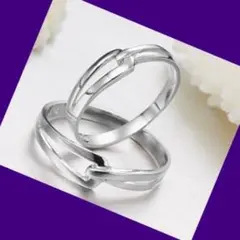 C102☆即日発送☆美品2個セット☆シルバー☆ペアリング フリーサイズ