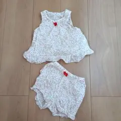bebe 花柄タンクトップ・ショートパンツセット sサイズ（80くらい）