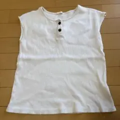 GU ホワイトリブ編みタンクトップ 150サイズ