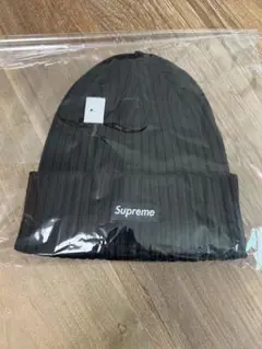 Supreme ニット帽 黒 100%コットン