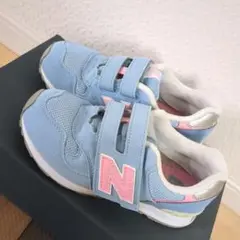 ニューバランスnewbalance PO313UP ワイド20.5cm水色