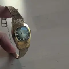 セイコー 手巻き時計 ゴールド/グリーン 790041 ヴィンテージ品
