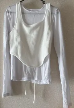 シテン　citen シアーロングTシャツ　タンクトップ　セット　レイヤード