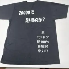 Tシャツ　黒　綿100  身幅50  身丈67