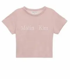 Matin Kim ロゴ クロップドトップ ピンク