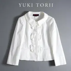 333t*ユキトリイ コットン フラワーモチーフ ジャケット