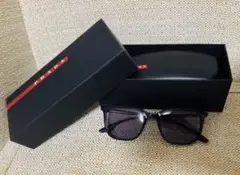 【レンズ2セット付属】 PRADA カラーサングラス ブラック 黒 保証付