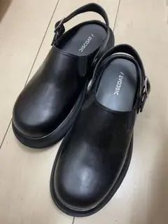 DISCOAT ブラック クロッグサンダル 厚底 バックストラップ　箱無し