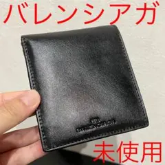 バレンシアガ 未使用 折財布 黒 レザー ロゴ 折財布 ユニセックス