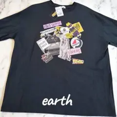 『新品』ブラック グラフィックプリント Tシャツ