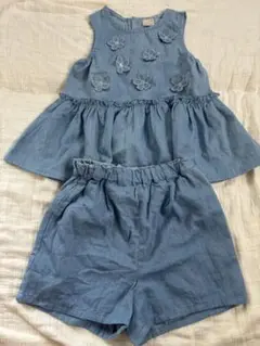 petitmain ノースリーブセットアップ　デニム　110センチ