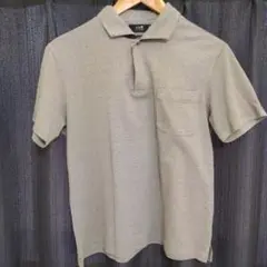 23区HOMME グレー ポロシャツ 半袖 ポケット付48　Lサイズ