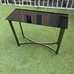 【横浜市磯子区 手渡し】ガラステーブル　幅90cm 奥行35cm 高さ72cm