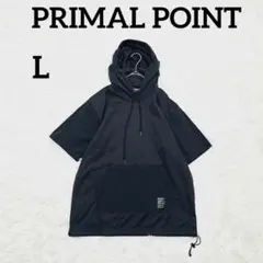 【PRIMAL POINT】プルオーバー　フーデット　L　ブラック　黒　パーカー