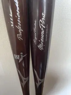 最終値下げ❗️ミズノプロ 硬式木製バット bfj 2本セット
