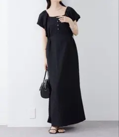 mystic エンボスパフワンピース