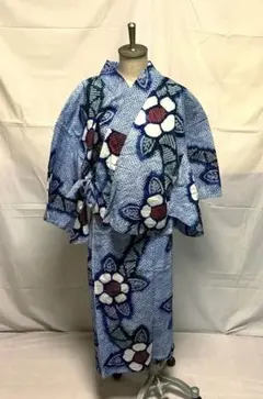 1-D 二部式浴衣　絞り　綿