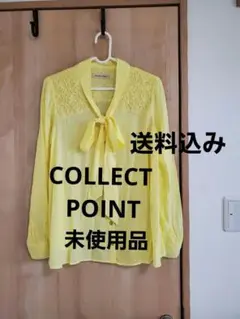 未使用☆COLLECT POINT コレクトポイント☆イエロー ボウタイブラウス