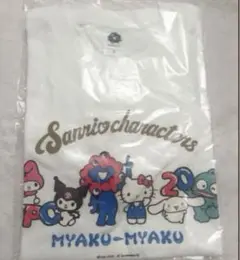 新品EXPO2025大阪関西万博ミャクミャクサンリオコラボ白Tシャツ 男女兼用S
