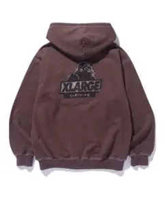 XLARGE ラインストーンフルジップパーカー ブラウン
