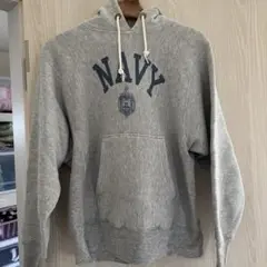champion 単色タグ　navy ミリタリー　パーカー　チャンピオン