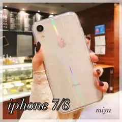 オーロラ クリア iPhone ケース 新品 透明 キラキラ 送料無料 7 8