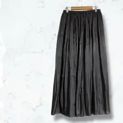 2470♡アメリカンホリック♡ロングスカート グレー F プリーツ 光沢 無地