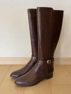 新品 Odette e Odile 本革アンクルベルトロングブーツ 23cm