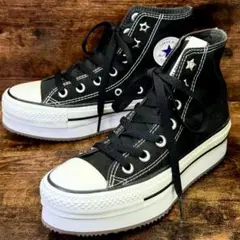 ☆即発 mini × CONVERSE 厚底 ハイカット ブラック 22.5cm