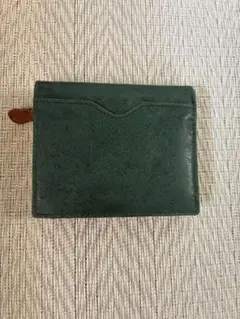 １点限り‼️新品未使用品✨️メンズ レザー 二つ折り財布 緑