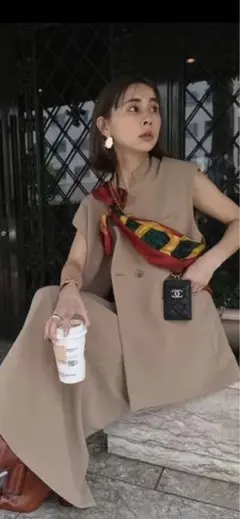 アメリヴィンテージ OTONA WRAP VEST SET UP DRESS