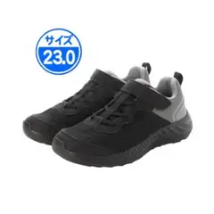 【新品 未使用】キッズ スニーカー ブラック 23.0cm 黒 25875