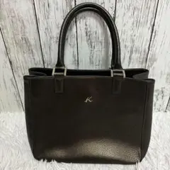 【美品】ハンドバッグ トートバッグ カーキ色 高級感 多ポケット 大人女子