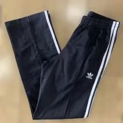 adidas トラックパンツ ジャージ トレフォイルロゴ 古着 黒 Mサイズ