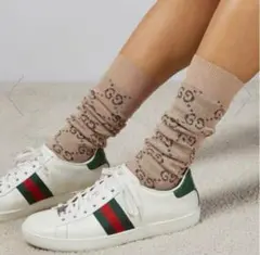 GUCCI 靴下 ラメ gg ソックス インターロッキング ロゴ