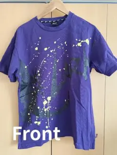 Larkins パープル スプラッシュプリント Tシャツ Lサイズ