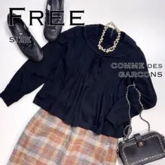 comme des garconsコムデギャルソン ピンタックリボンウールニット