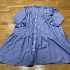 Lunaria 青 シャツワンピース LL
