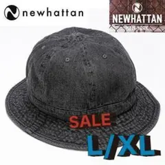 ⭐️限定セール⭐️NEWHATTAN　デニムメトロハット ブラック　L/XL