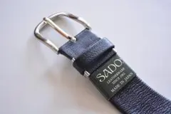 SADO　本革　伸縮ベルト　ストレッチ　メンズ　日本製　旅行スーツアメカジ黒