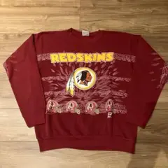 REDSKINS スウェット 赤　TULTEX USA製　NFL インディアン