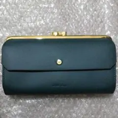 グリーン系統 がま口 長財布
