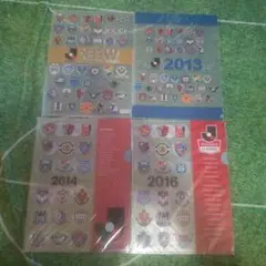 クリアファイル　Ｊリーグ　2012 2013 2014 2016 4枚セット