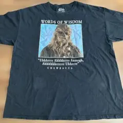 ⑯ US古着 STAR WARS チューバッカ Tシャツ 2XL 半袖　ブラック