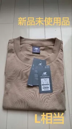new balance ショートスリーブTシャツ L サンドベージュ
