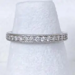 ★Pt900 天然ダイヤモンド 0.17ct リング 2.8g 7号 華奢