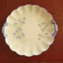 花柄の波型皿 大皿