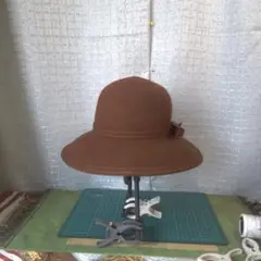Chiyoda 千代田 ブラウン リボン付き 古着レトロ約５５
