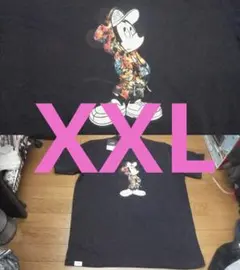 新品 ディズニー ミッキー コラボ Tシャツ 3L ワークマン 紺