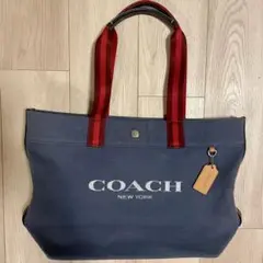 美品♡COACH ネイビー トートバッグ　メンズ